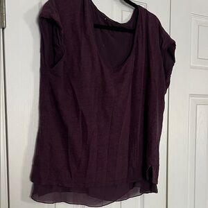 Women's double layer Purple Top